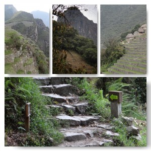 Die Treppen der Inka bei Machu Picchu