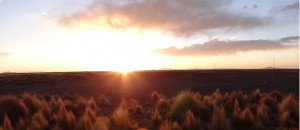 Sonnenuntergang Zugfahrt Bolivien