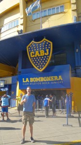 Philipp vor dem Boca Stadion